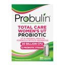 Probulin Total Care kvinders urinveje = Prebiotika + Probiotika + Postbiotika til støtte for en sund vaginal mikrobiom - 20 milliarder CFU - 12 Stammer - 30 Veganske kapsler