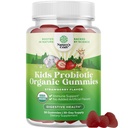 Immunbooster Kids Probiotiske Gummies - Bacillus Subtilis Probiotic for Kids Upset Mavesæk Body Cleanse Immunboost og Colon Detox - Forstoppelse Relief og fordøjelsessygdomme Vitamin Gummy