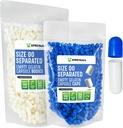XPRS Nutra Separated Kapsler Størrelse 00- 1000 Tomme Gelatine Kapsler Separeret i poser - Premium Tomme 00 Piller til DIY Supplement Filling (blå / hvid)