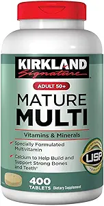 Kirkland Signature Voksen 50 + Multi Vitamin & Min, 400 tabletter (2 Pack)
