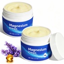 Magnesiumcreme til krop - Magnesiumolie til foder, Pure Premium Magnesiumlotion med vitamin E og mandelolie til muskelømhed