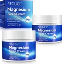 Magnesiumcreme til krop - Magnesiumolie til foder, Pure Premium Magnesiumlotion med vitamin E og mandelolie til muskelømhed