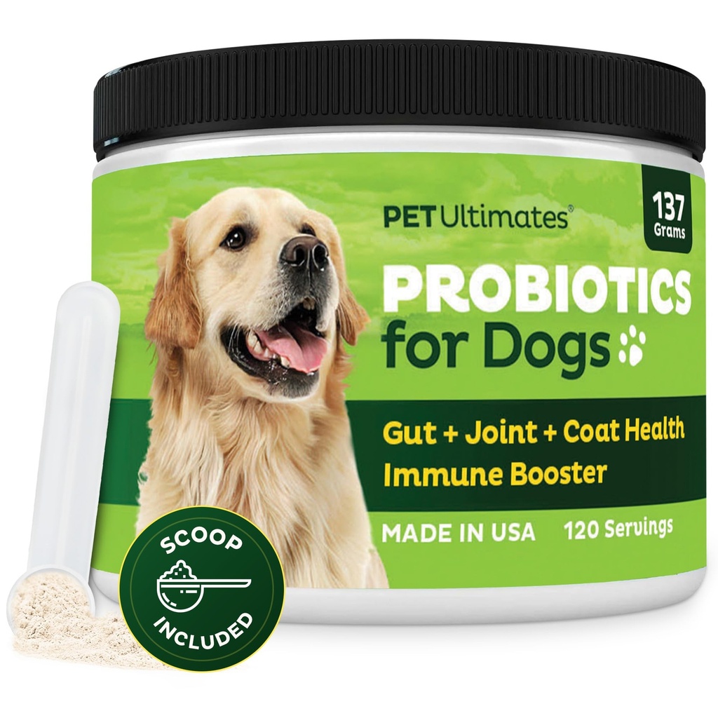 Pet ultimates Probiotika til hunde - 22-Arts Hund Probiotika til fordøjelsesstøtte & Antibiotika Inddrivelse - Hud og Coat supplement, Forbedrer Vitality - Hund Health Supplies (1 pakke)