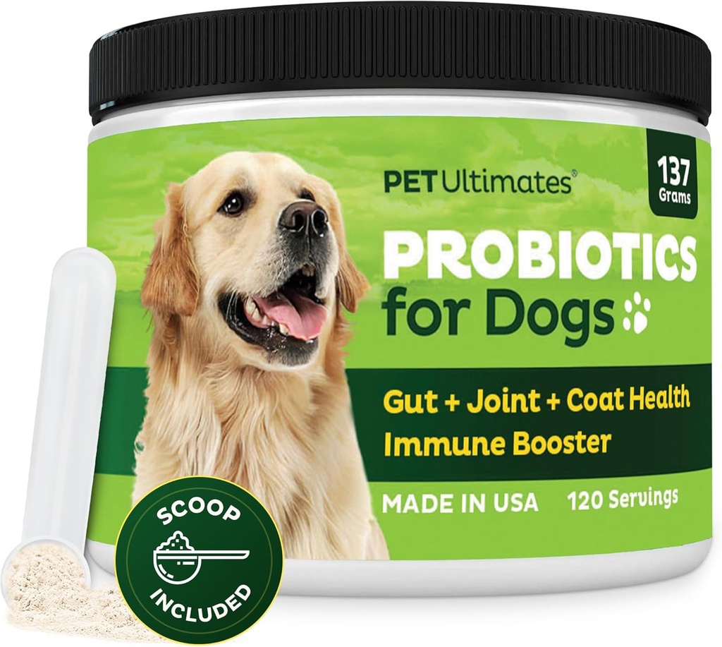 Pet ultimates Probiotika til hunde - 22-Arts Hund Probiotika til fordøjelsesstøtte & Antibiotika Inddrivelse - Hud og Coat supplement, Forbedrer Vitality - Hund Health Supplies (1 pakke)