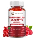 Magnesium Glycinate Gummies, Sugar Free Magnesium Supplement med Magnesium Glycinate 400mg, Magnesium L- Threonat 200mg for Calm Mood, Muscle, Bone & Sleep for Voksen, 60 Raspberry Gummies