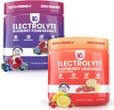 Keppi Keto Electrolytes Powder Bundle No Sugar - Zero Carbs - Lavet i USA - Avanceret hydrering, ydeevne & Inddrivelse - Raspberry Lemonade & Blåbær Pomegranat Flavor - blander nemt ingen klumper