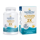 Nordic Naturals Ultimate Omega 2X, Lemon Flavor - 180 Soft Gels - 2150 mg Omega-3 - Højpotens Fish Oil med EPA & DHA - fremmer hjerne & hjerte sundhed - non-GMO - 90 Serveringer