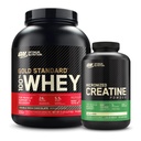 Optimum Nutrition 100% Guld Standard Whey Protein Powder: Dobbelt Rich Chokolade (5 Pund) med Mikroniseret Creatin monohydrat pulver, Unflavored (120 Servere) - Bundle Pack