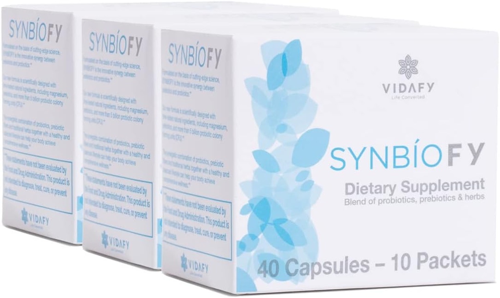 Synbiofy - 3 pakning (120 kapsler) Naturlige kosttilskud
