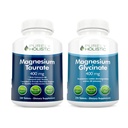 Magnesium Taurat 400mg + Magnesium Glycinat 400mg - Høj Absorption & Højt biotilgængeligt - Vegan Bundle - 270 + 270 tabletter