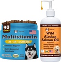 Natural Dog Company Wellness Bundle til hunde, Salmon Oil til hunde, multivitamin og supplement, Itch Relief
