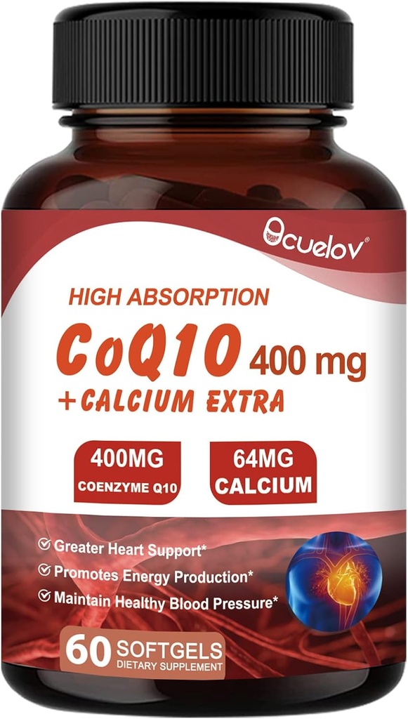 CoQ10 400mg Kapsler, Coenzym Q10 High Absorption Kosttilskud