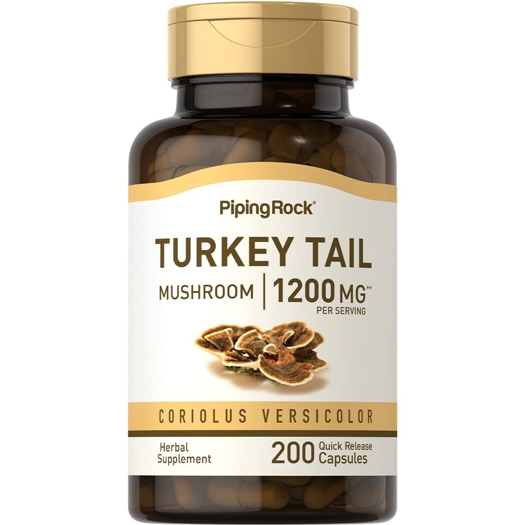 Piping Rock Turkey Tail Mushroom Capsules 1200mg