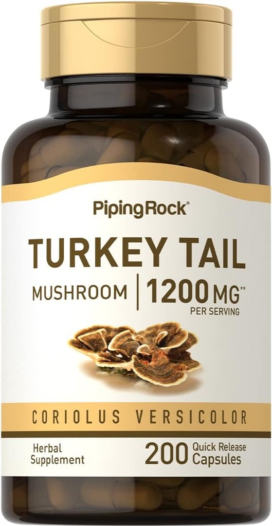 Piping Rock Turkey Tail Mushroom Capsules 1200mg