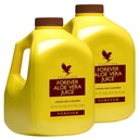 Forever Living - Aloe Vera Juice - Lemon Lime Flavor med Pure Inner Leaf Gel - Understøtter fordøjelse og immunitet - 1L Hver (pakke med 2)
