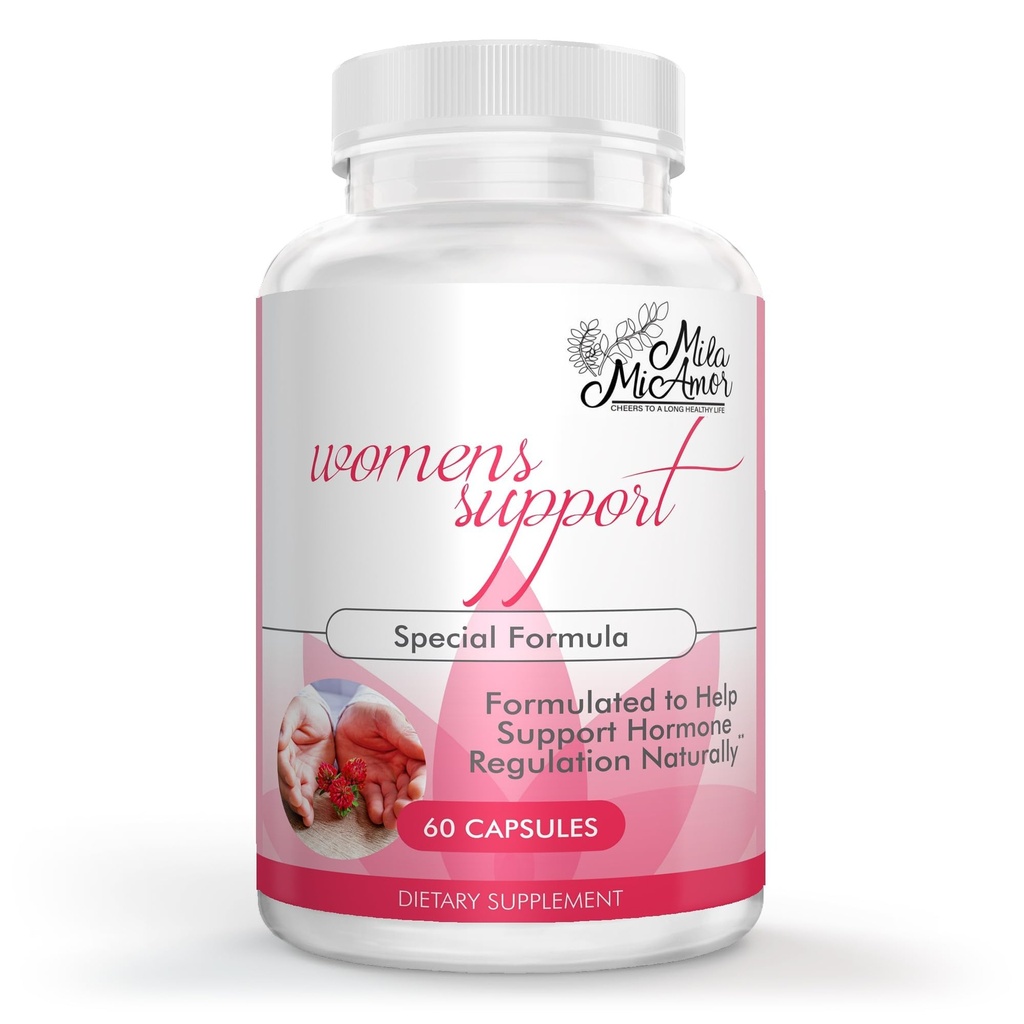 Milamiamor kvinders støtte - Hormonregulator med naturlige ingredienser - Østrogen støtte til kvinder - supplement til Hormone Balance, menopause & antioxidant support - Lavet i USA - 60 kapsler