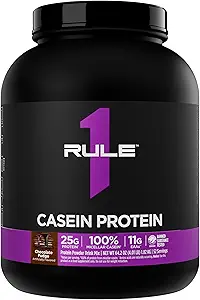 Regel 1 Casein Protein - 25g Protein og 11g EAA Per servering fra Slow-Release Micellar Casein til Overnight Recovery og Vedvarende levering mellem måltiderne (4 Pounds *, Chokolade Fudge)