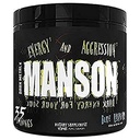 DARK METAL Inc. Manson High Stim Pre Workout Powder, Energy Focus Styrke, Indfyldt med Beta Alanine L- Carnitin Koffein Infinergy, 35 Srvgs, Blå Hindbær