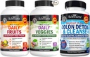 Daglige frugter og grøntsager supplement for kvinder og mænd (1 måned Tilgang) Plus 15 dages rengøring for Colon og Gut Sundhed