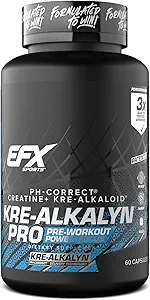 EFX Sports Kre- Alkalyn Pro Note 124; pH Korrekt Creatin Monohydrat Pill Supplement