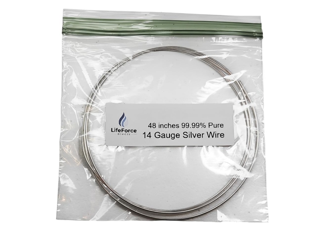 Pure Sølv Generator Wires - 9999 Sølv Elektroder - Pre-Cut 48 -Tommer 14 Gauge Wires - Fits LifeForce Generatorer