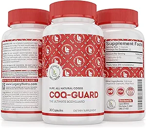 Legacy Wellness CoQ- GUARD CoQ10 200mg - Natural High Potency CoQ10 Supplement for Energy, Heart, Antioxidant & Cellular Support - High Potency Co Q 10 Ubiquinone for Total Wellness - Non- GMO 30 Caps