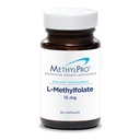 MethylPro L- methylfolat 15 mg - L methylfolat, Methylfolat supplement til kvinder og mænd, Methylyleret vitamin B9 (5- MTHF) for hjernesundhed, fokus og ro - 60 kapsler (pakning med 1)