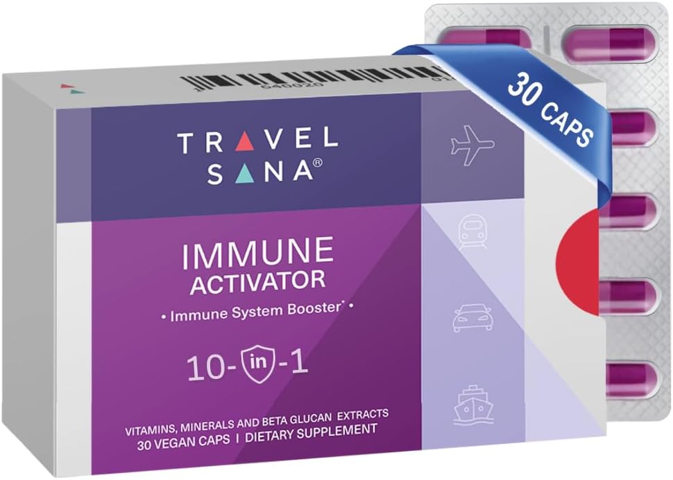 Immunogloxan, vitamin C, A, D3, B6, B9, B12, zink, selenium og mangan