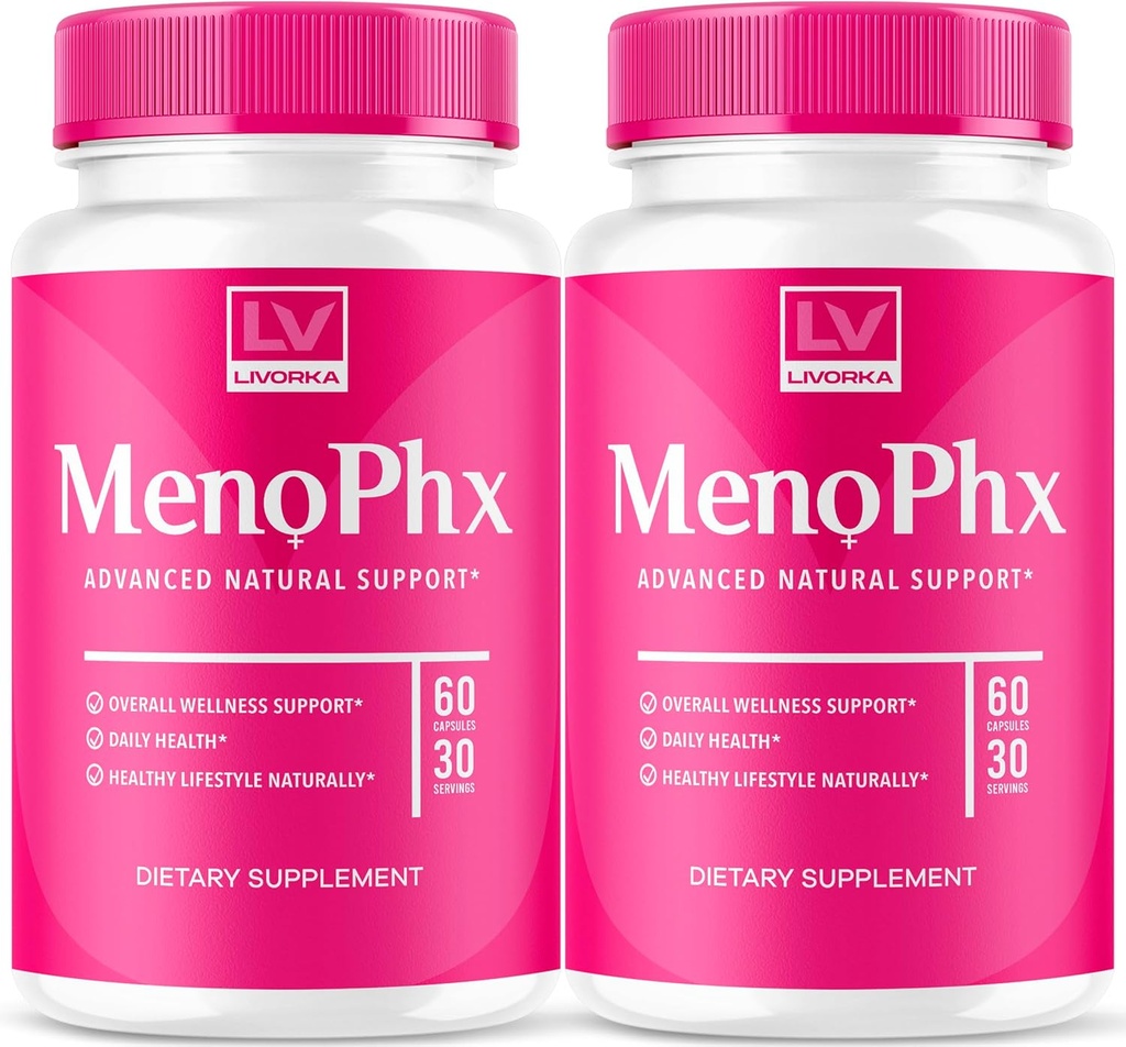 LIVORKA (2 Pack) MenoPhx, MenoPhx, MenoPhx Capsule, MenoPhx Detox, Meno PHX, PHX Meno, MenoPhnx (120 Kapsler)