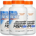 Doctor 's BEST, (3 Pack Glucosamin Chondroitin MSM med OptiMSM, 240 Veggie Caps
