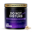 Life Happns Må ikke forstyrre søvn støtte til voksne naturlige supplement med L- Theanin, Magnesium, Passion Flower & Evodia Frugt til genoprettende søvn Melatonin-fri, ikke habitat-dannelse, 60 kapsler