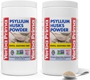 Yerba Prima Psyllium Husks Powder - 24 oz (Pack of 2) - Unflavored - Fine Ground - Natural Fiber Supplement med Opløselig & Uopløselig Fiber