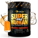 LION Superhuman Pre Workout Powder, Beta Alanine, L- Taurine & Tri- Source Coffein for Sustained Energy & Focus, Nitro- oxid & Citrullin for Pump (21 Servere, Orange Gainsicle)