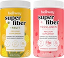 Bellway Super Fiber Powder + Frugt, Ananas Passion Fruit Super Fiber Powder + Collagen, Jordbær Lemonade