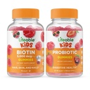 Livbare Biotin Kids + Probiotiske 2 Millioner CFU Kids, Gummies Bundle - Great Tasting, Vitamin Supplement, Gluten Free, GMO fri, Chewable Gummy