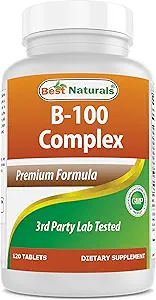 Bedste Naturals B- 100 Complex for voksne, 120 tabletter