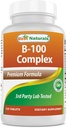 Bedste Naturals B- 100 Complex for voksne, 120 tabletter