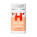 Habit Collagen tillæg (60 kapsler) - Nyt udseende, 2000mg Collagen peptider, C-vitamin & E-vitamin, hudsundhed, antioxidanter, non-GMO, gluten fri (1 pakke)