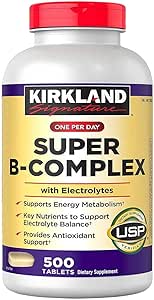 Kirkland Signature Super B- Complex (2- Pack) med Electrolytes (2 x 500 tabletter)