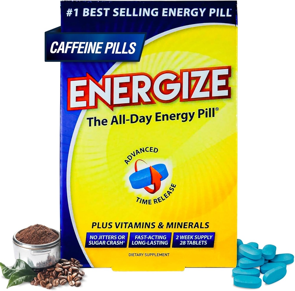 iSatori Energize Caffeine Pills - Fast Acting Energy Pill (28 Tablets)
