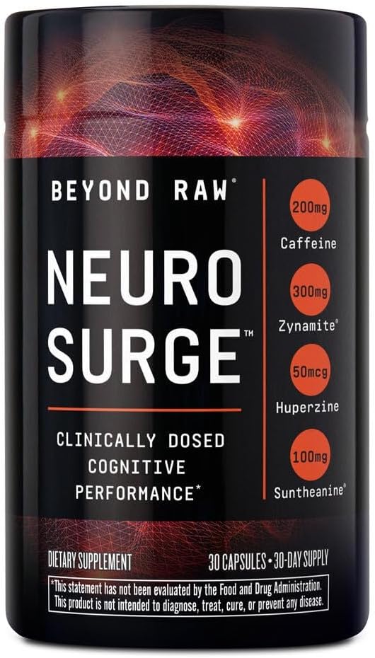BEYOND RAW Neuro Surge • 124; Klinisk doseret kognitiv ydeevne • 124; 30 Tælling