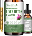 Lever sundhed flydende dråber -Support Lever renser Detox & Reparation med Artichoke Mælk Thistle Silymarin ekstrakt, Mælkebøtte, gurkemeje, Berberine til Renew w / 21 Potent Herb- nærings-