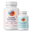FullWell prenatal Vitamin Lemon + DHA; Omega 3 Fiskeolie med DHA & EPA til brain Development & Nervesystemet Support Vital Nutrients against 124; Diætiansk-formuleret, 3. part testet, 30 Servere