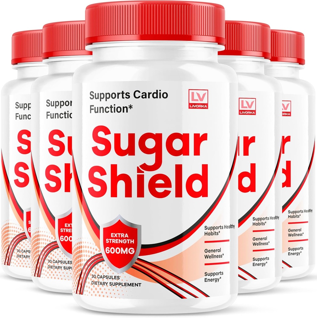 (5 Pack) Sugar Shield, Sugar Shield Blood Support, Sugar Shield Pills, Sugar Shield Kapsler, Sugar Shield Alle naturlige, Sugar Shield, Sugar Shield Advanced Formel, Sugar Shield Anmeldelser, 150 Kapsler