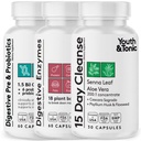 Youth & Tonic 15 Day Colon Cleanse fordøjelsesenzymer med Pre & Probiotics