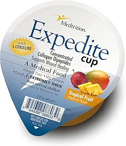 Medtrition Expedite Gelatine Cup, Fast Track Wound Healing, 30X Mere Collagen Dipeptider end pulver, Understøtter sår, Fodsår, kosmetisk kirurgi, og mere (2 Fl Oz, pakke af 36)