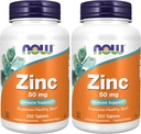 NU Kosttilskud, Zink (Zinkgluconat) 50 mg, understøtter enzymer funktioner *, immunforsvar *, 250 tabletter (pakke med 2)