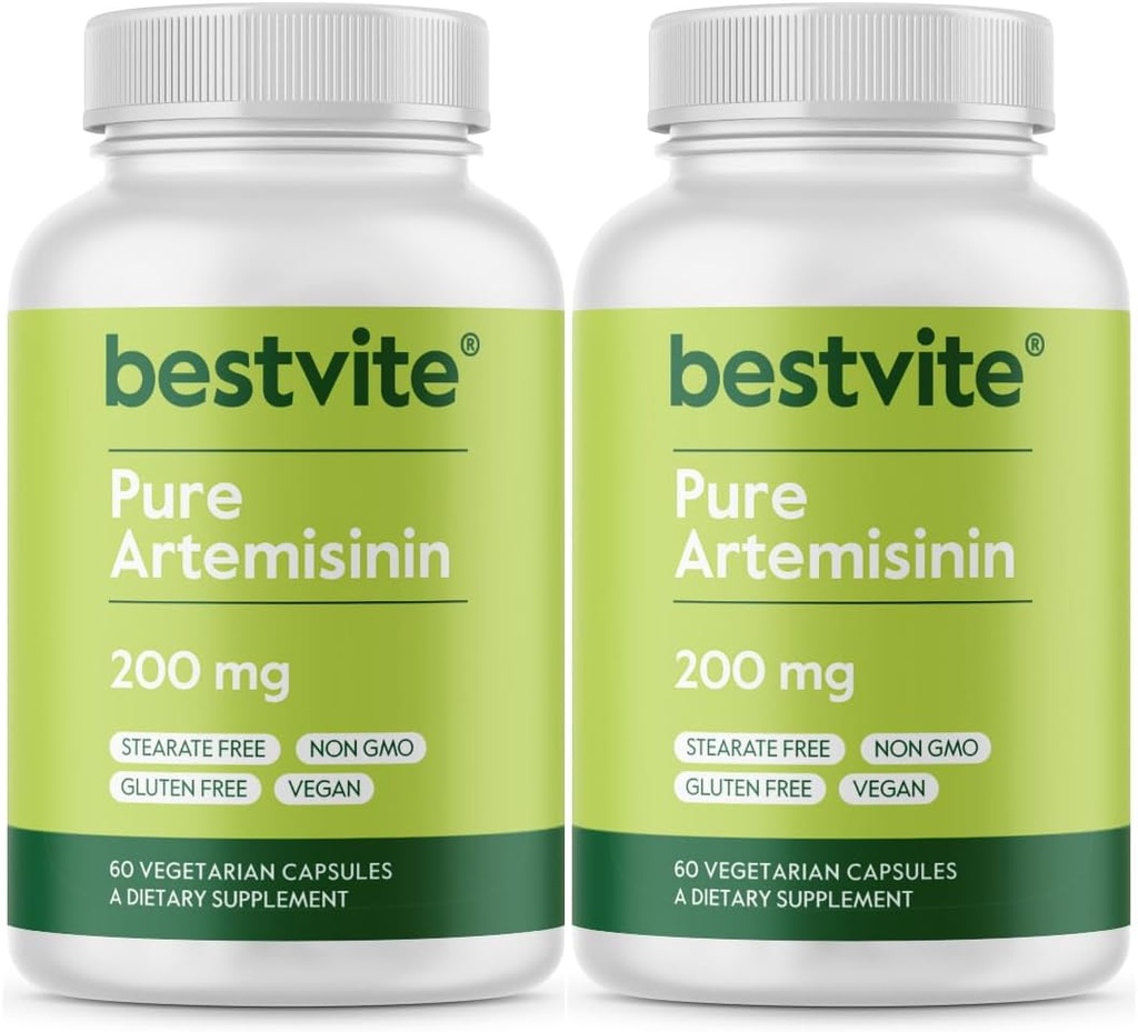 BESTVITE Artemisinin 200mg (120 Vegetarian Capsules) (2-Pack) - No Stearates - No Flow Agents - Vegan - Gluten Free - Non GMO