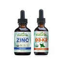 Organisk flydende zink og vitamin D3K2 dråber