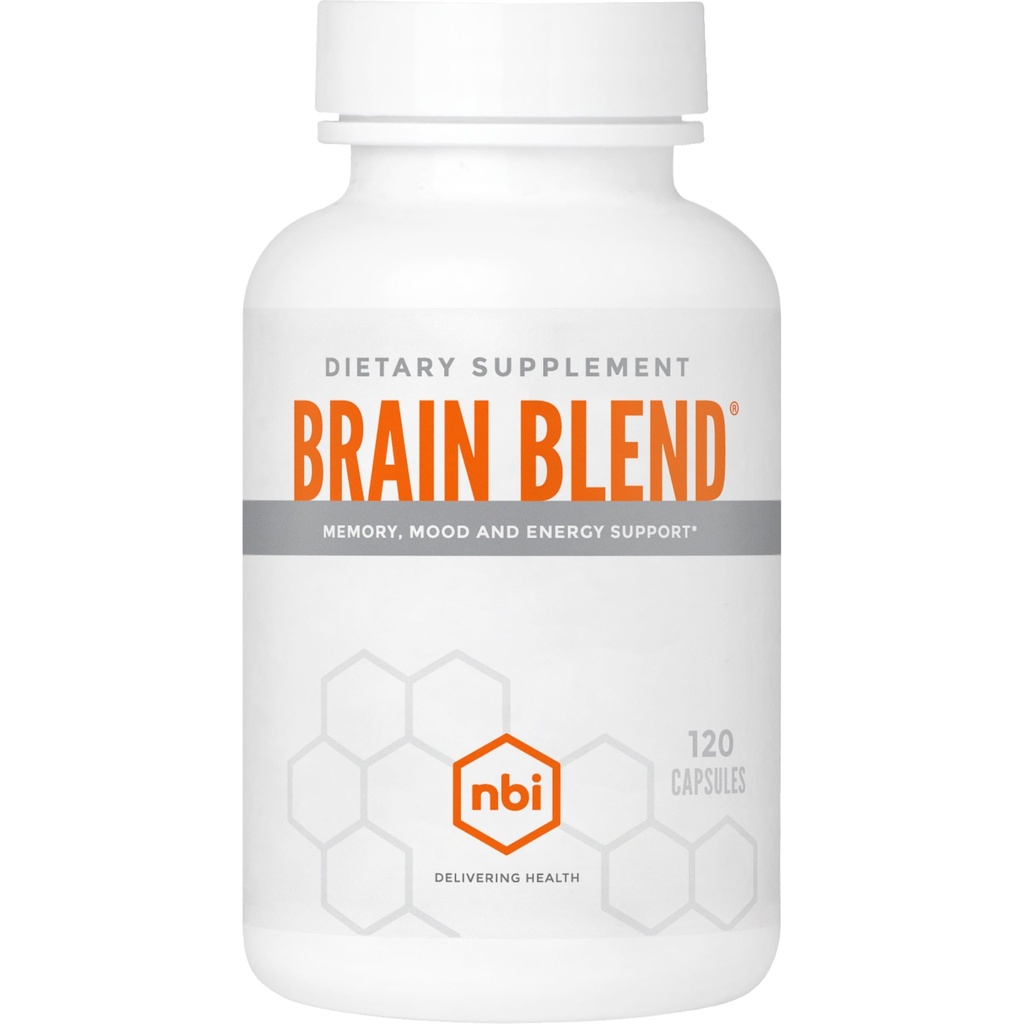 NBI Brain Blend til hukommelse, fokus, koncentration, kognitiv funktion for mænd og kvinder